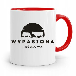 Kubek Czerwony Teściowej Wypasiona Teściowa