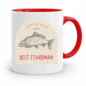 Kubek Czerwony Wędkarza Best Fisherman Prezent