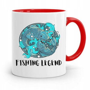 Kubek Czerwony Wędkarza Fishing Legend Prezent