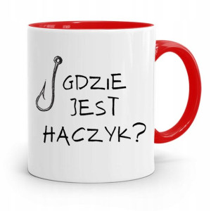 Kubek Czerwony Wędkarza Gdzie Jest Haczyk? Prezent