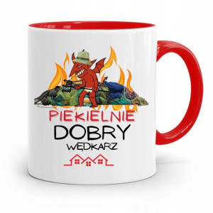 Kubek Czerwony Wędkarza Piekielnie Dobry Wędkarz