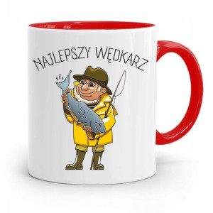 Kubek Czerwony Wędkarza Rybaka Najlepszy Wędkarz