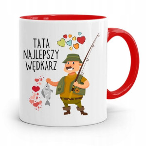 Kubek Czerwony Wędkarza Taka Najlepszy Wędkarz