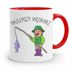 Kubek Czerwony Wędkarza Wędkarz Najlepszy Wędkarz