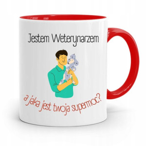 Kubek Czerwony Weterynarza Jestem Weterynarzem