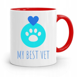 Kubek Czerwony Weterynarza My Best Vet Prezent