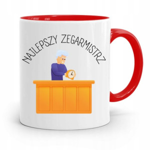 Kubek Czerwony Zegarmistrza Najlepszy Zegarmistrz