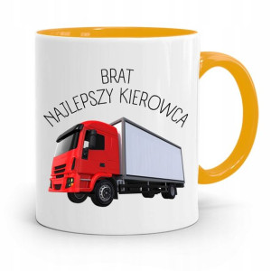 Kubek Żółty Prezent Dla Brata Najlepszy Kierowca