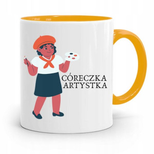 Kubek Żółty Prezent Dla Córki Córeczka Artystka