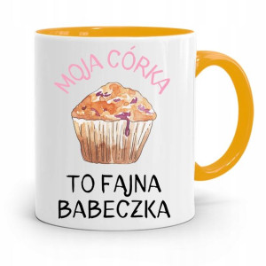 Kubek Żółty Prezent Dla Córki Fajna Babeczka