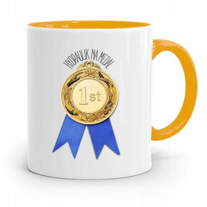 Kubek Żółty Prezent Dla Hydraulika Na Medal #1