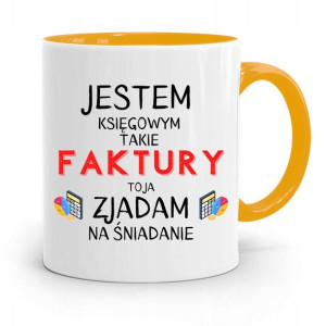 Kubek Żółty Prezent Dla Księgowej Księgowego