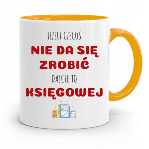 Kubek Żółty Prezent Dla Księgowej Księgowego
