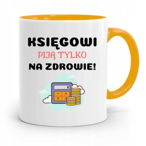 Kubek Żółty Prezent Dla Księgowej Księgowego