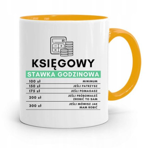 Kubek Żółty Prezent Dla Księgowej Księgowego