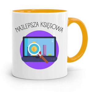 Kubek Żółty Prezent Dla Księgowej Księgowego