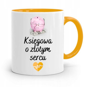 Kubek Żółty Prezent Dla Księgowej Księgowego