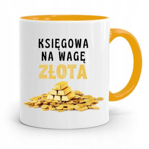 Kubek Żółty Prezent Dla Księgowej Księgowego