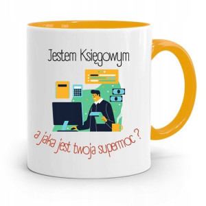 Kubek Żółty Prezent Dla Księgowej Księgowego