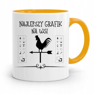 Kubek Żółty Prezent Dla Najlepszego Grafika Na Wsi