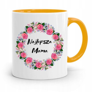 Kubek Żółty Prezent Dla Najlepszej Mamy Mamusi