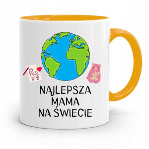 Kubek Żółty Prezent Dla Najlepszej Mamy Na Świecie