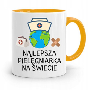 Kubek Żółty Prezent Dla Pielęgniarki Najlepsza