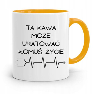 Kubek Żółty Prezent Dla Pielęgniarki Ratuje Życie