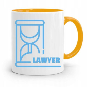Kubek Żółty Prezent Dla Prawnika Mecenasa Lawyer