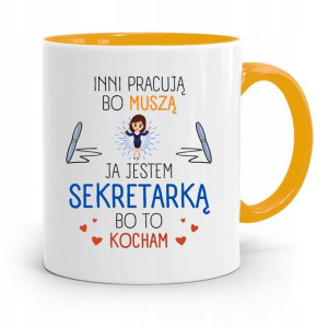 Kubek Żółty Prezent Dla Sekretarki Ja Jestem