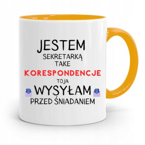 Kubek Żółty Prezent Dla Sekretarki Jestem