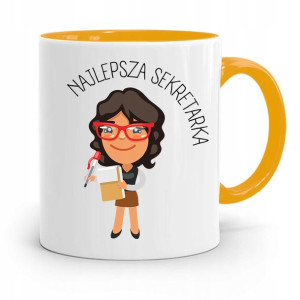Kubek Żółty Prezent Dla Sekretarki Najlepsza