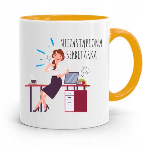 Kubek Żółty Prezent Dla Sekretarki Niezastąpiona