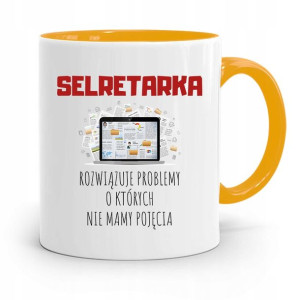 Kubek Żółty Prezent Dla Sekretarki Sekretarka
