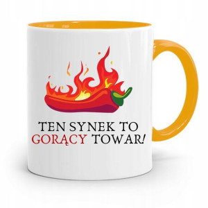 Kubek Żółty Prezent Dla Syna Gorący Towar