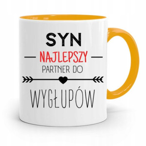 Kubek Żółty Prezent Dla Syna Najlepszy Do Wygłupów