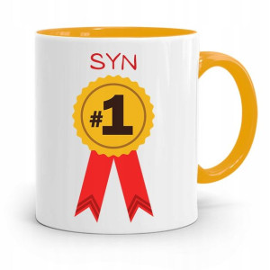 Kubek Żółty Prezent Dla Syna Syn Numer Jeden