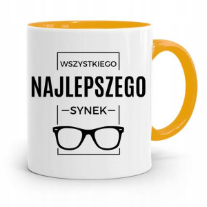 Kubek Żółty Prezent Dla Syna Wszystkiego Najlepsze
