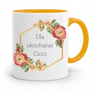 Kubek Żółty Prezent Dla Ukochanej Cioci Ciotki