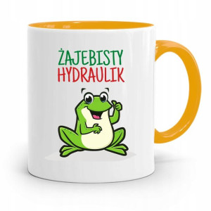 Kubek Żółty Prezent Dla Żajebistego Hydraulika