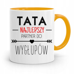 Kubek Żółty Prezent Dzień Ojca Najlepszy Partner