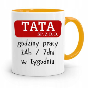 Kubek Żółty Prezent Dzień Ojca Tata Sp. Z O. O.