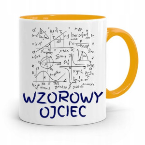 Kubek Żółty Prezent Dzień Ojca Wzorowy Tata