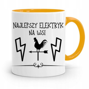 Kubek Żółty Prezent Elektryka Najlepszy Na Wsi