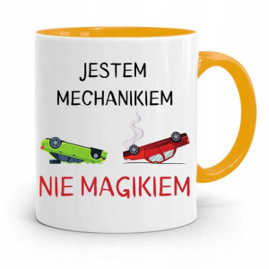 Kubek Żółty Prezent Mechanika Jestem Mechanikiem