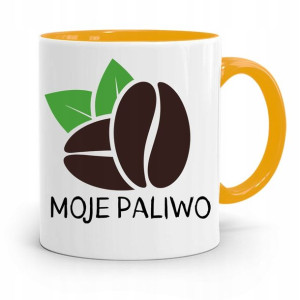 Kubek Żółty Prezent Mechanika Kawa Moje Paliwo