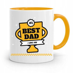 Kubek Żółty Prezent Na Dzień Ojca Best Dad