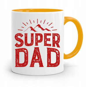 Kubek Żółty Prezent Na Dzień Ojca Super Dad