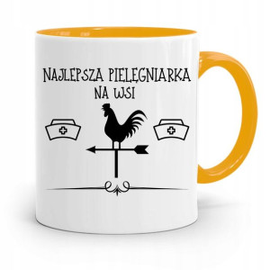 Kubek Żółty Prezent Pielęgniarki Najlepsza Na Wsi