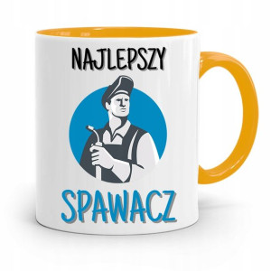 Kubek Żółty Prezent Spawacza Najlepszy Spawacz